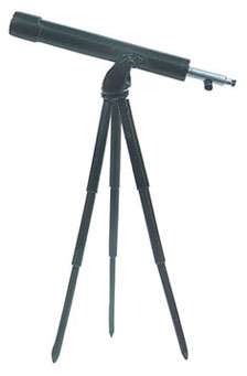 Dollhouse Miniature Telescope W/Tripod Black